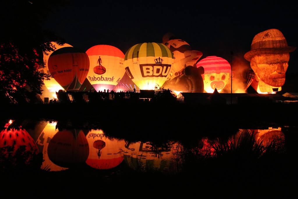 Prachtige nightglow na afgelast Ballonfiesta