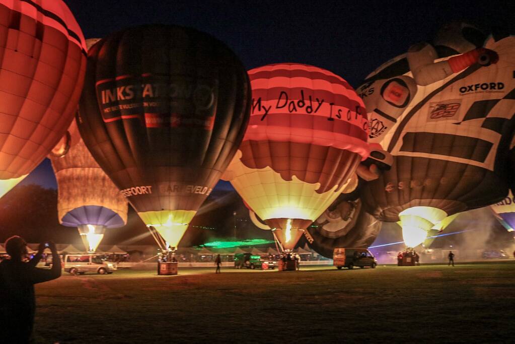 Prachtige nightglow na afgelast Ballonfiesta