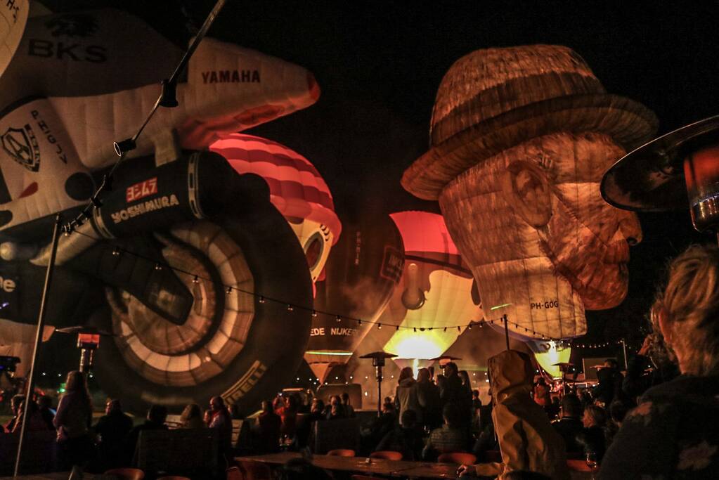 Prachtige nightglow na afgelast Ballonfiesta