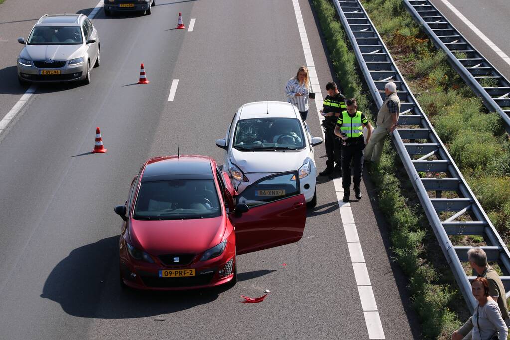 Chaos op A1 door meerdere aanrijdingen
