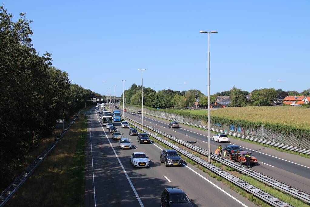 Chaos op A1 door meerdere aanrijdingen