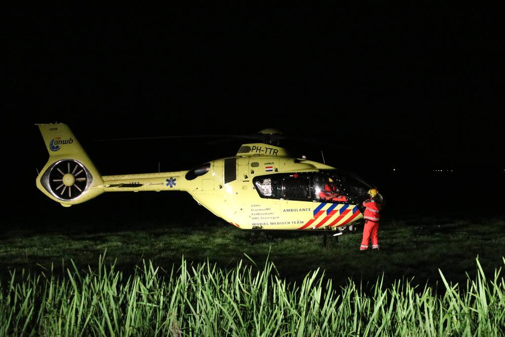 Fietser zwaargewond bij valpartij