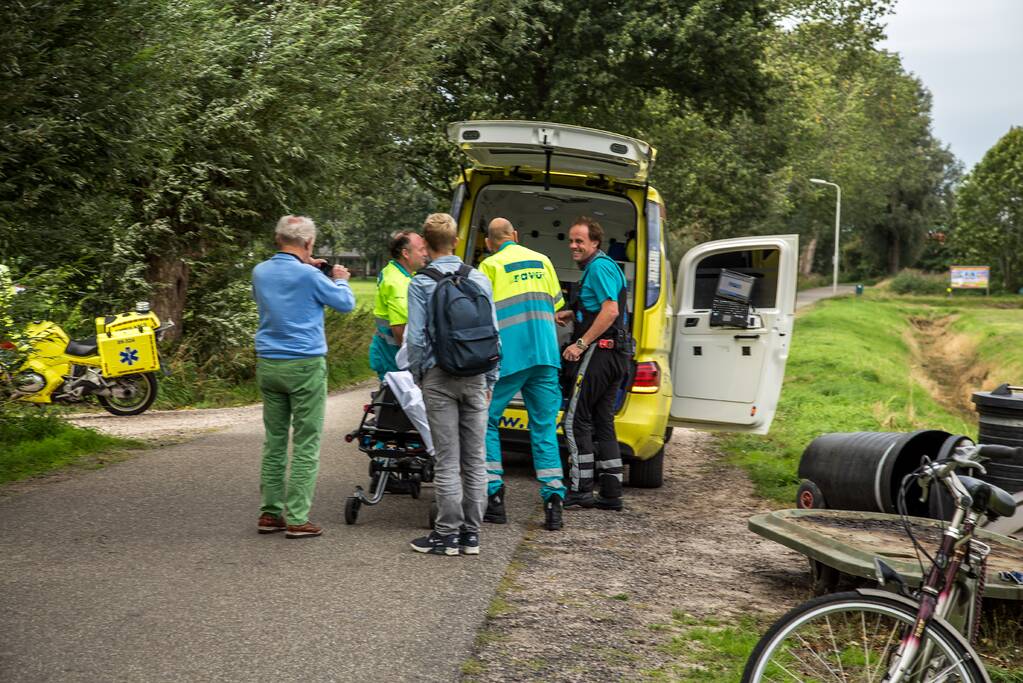 Fietser gaat onderuit en raakt gewond