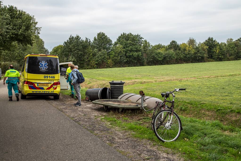 Fietser gaat onderuit en raakt gewond