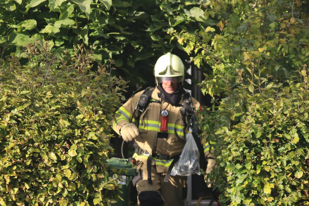 Uitslaande brand in schuur