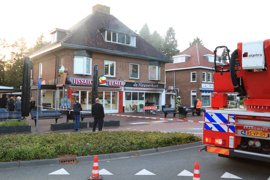 Brand in afvoerkanaal cafetaria