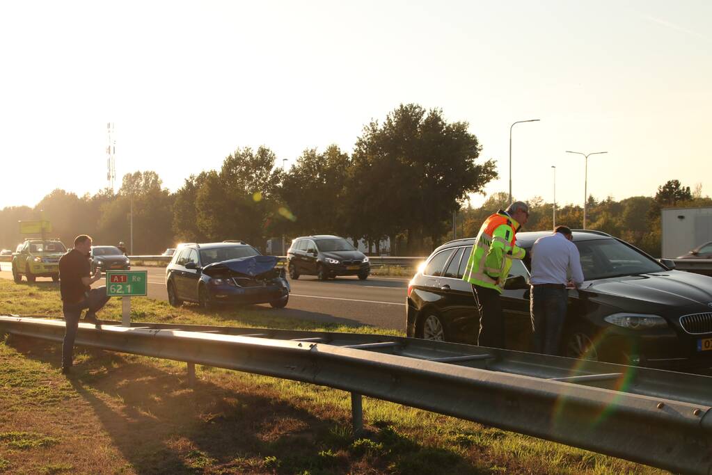 Kopstaart-botsing zorgt voor enige vertraging richting Apeldoorn