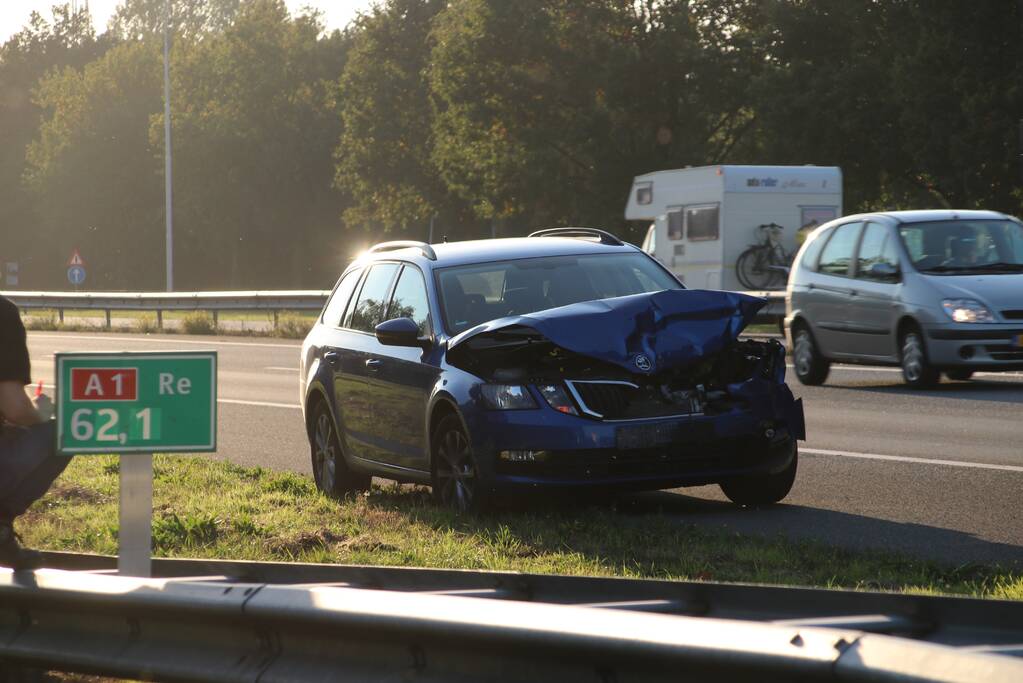 Kopstaart-botsing zorgt voor enige vertraging richting Apeldoorn