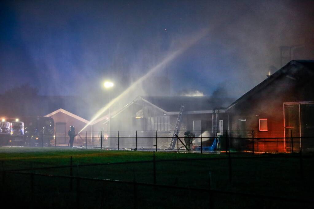 Kippenschuur verwoest door brand