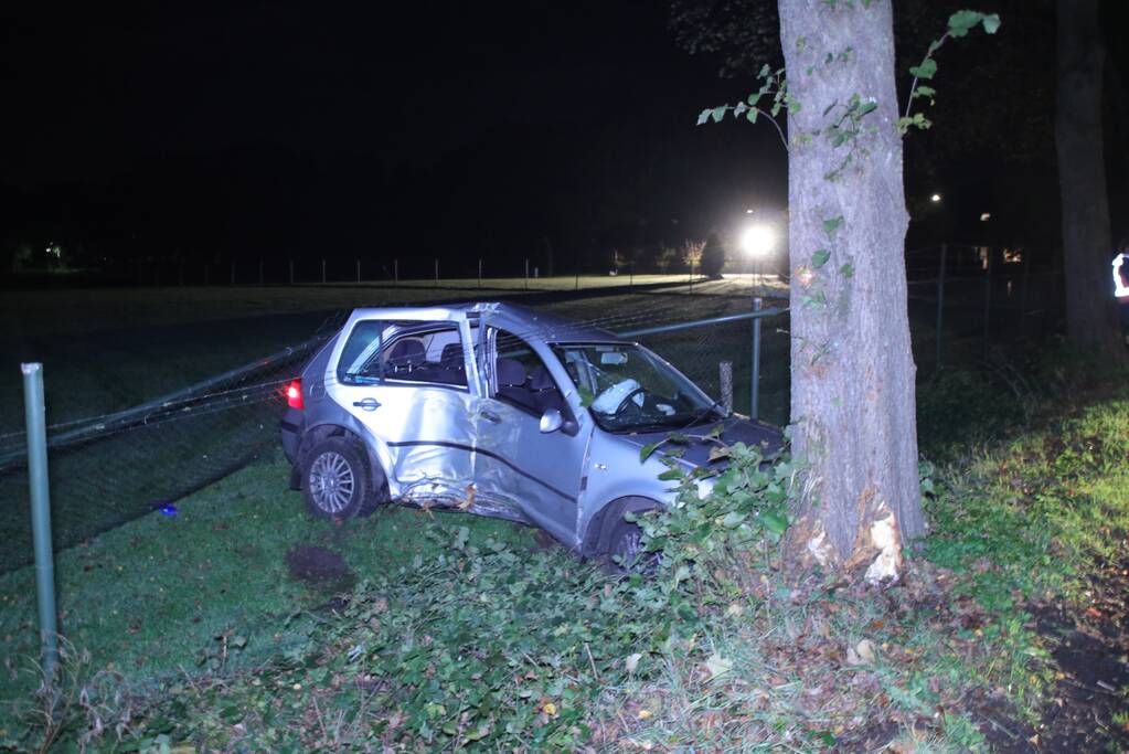 Bestuurder ramt boom