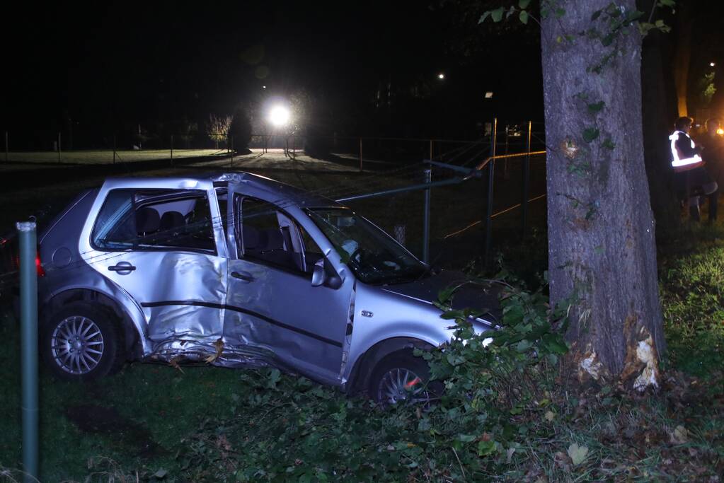 Bestuurder ramt boom