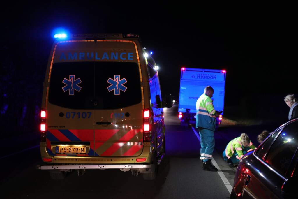 Bromfietser gewond bij valpartij