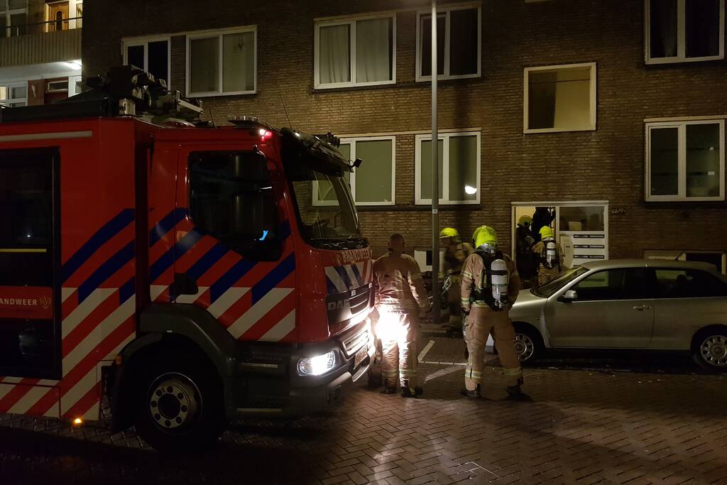 Veel bekijks bij woningbrand