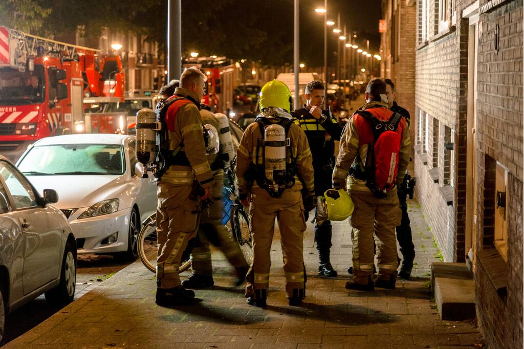 Veel bekijks bij woningbrand