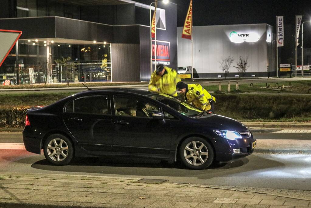 Alcoholcontrole op rotonde