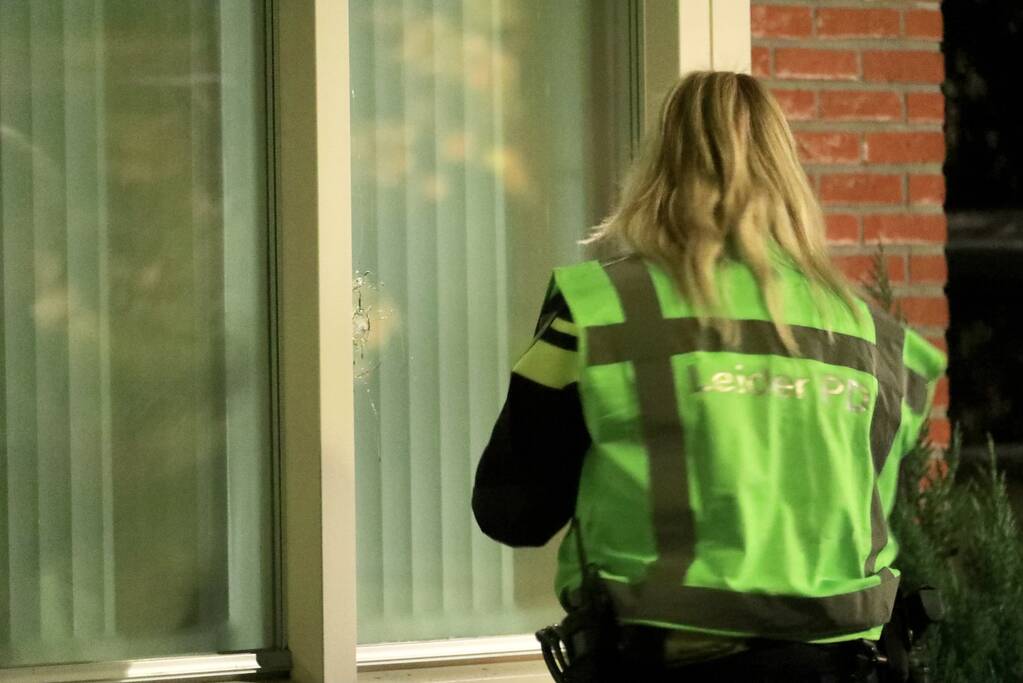 Auto in lichterlaaie onder carport van woning