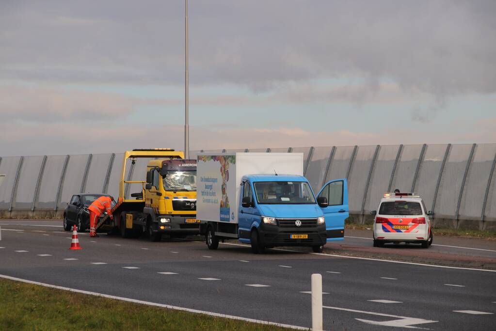 Aanrijding op afrit