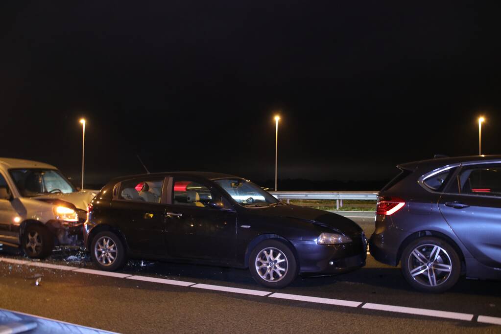 Kettingbotsing op afrit