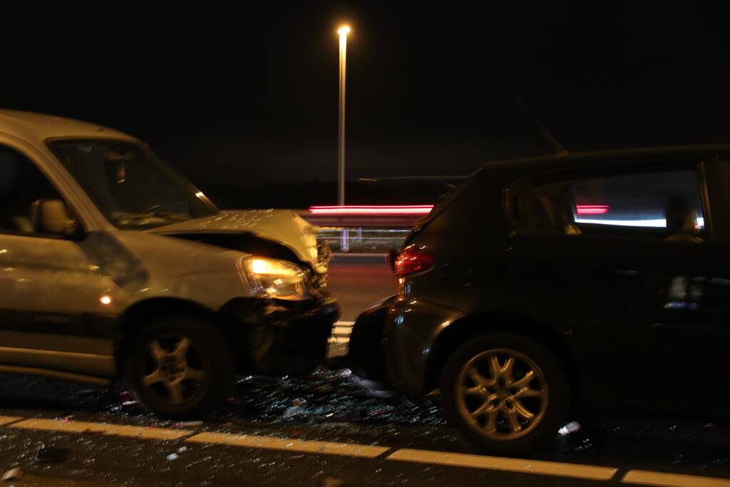 Kettingbotsing op afrit