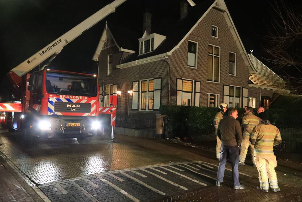 Veel bekijks bij schoorsteenbrand