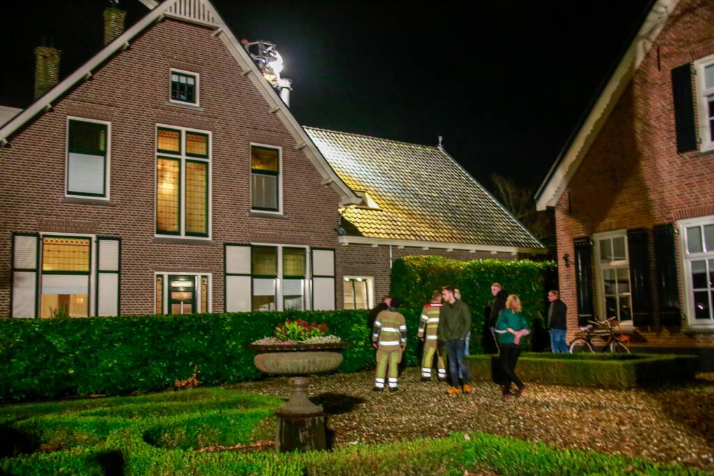 Veel bekijks bij schoorsteenbrand