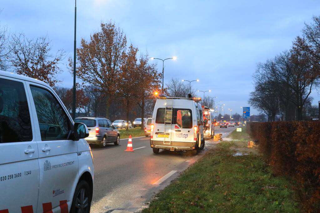 Hoofdwaterleiding gesprongen