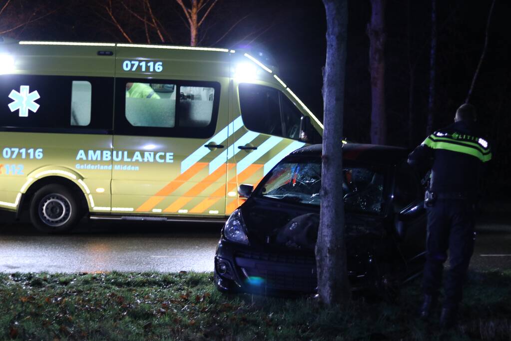Brommobieler gewond na botsing op boom