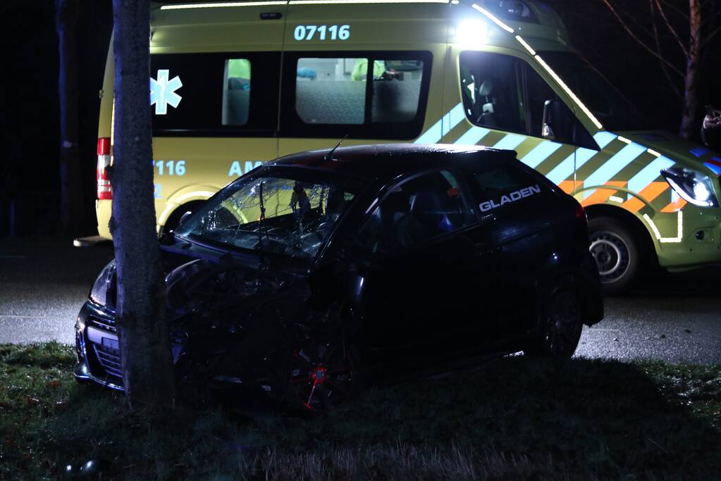 Brommobieler gewond na botsing op boom