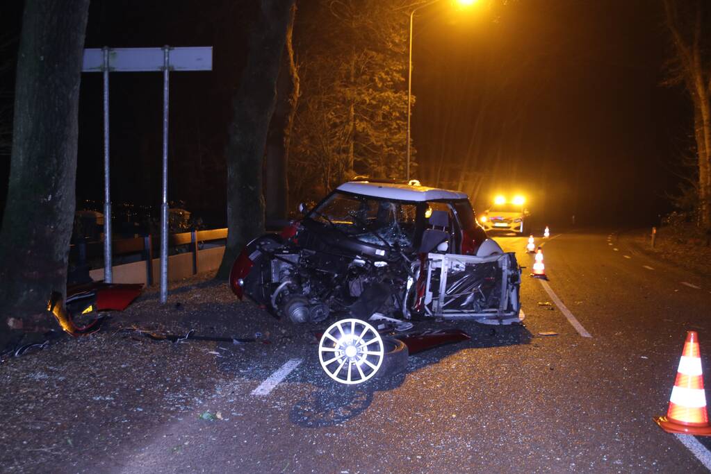 Gewonde bij aanrijding op een boom met 45km wagentje