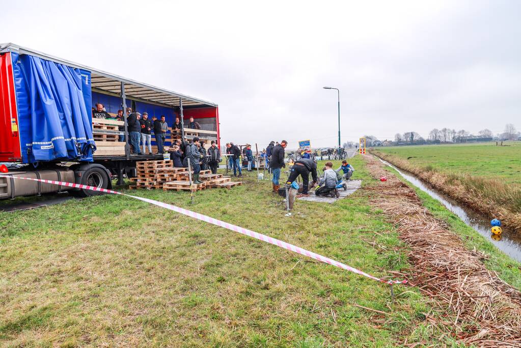 Carbidschieten in volle gang