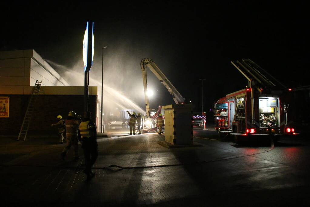 Grote brand bij Lidl