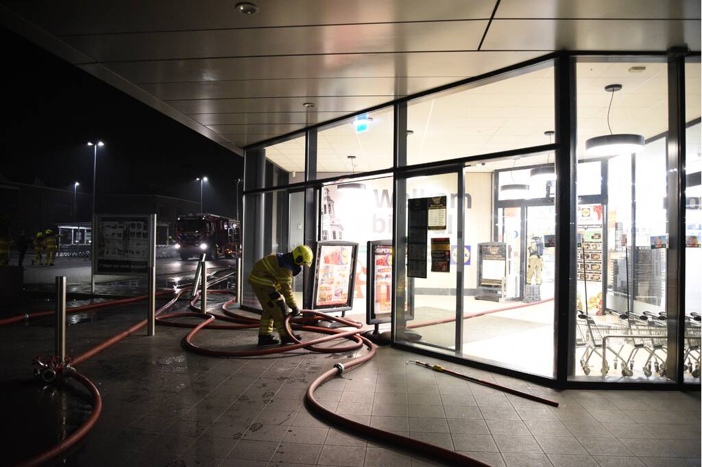 Grote brand bij Lidl