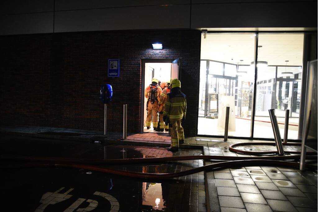 Grote brand bij Lidl