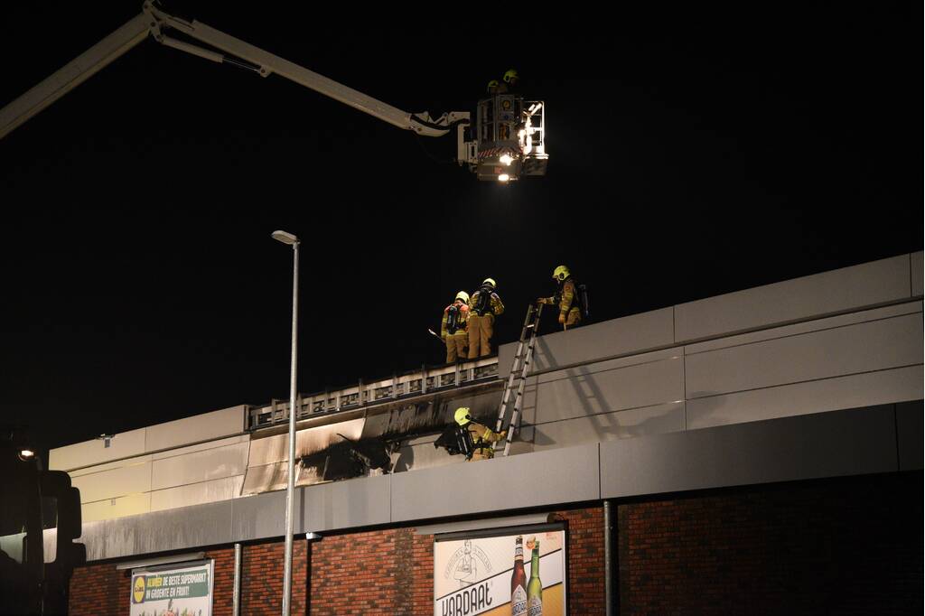 Grote brand bij Lidl