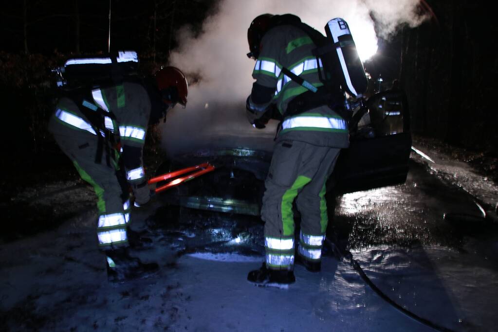 Auto fikt uit op vakantiepark De Eemhof