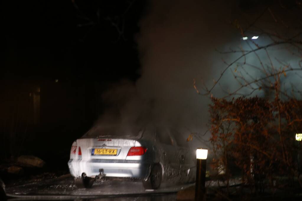Auto fikt uit op vakantiepark De Eemhof