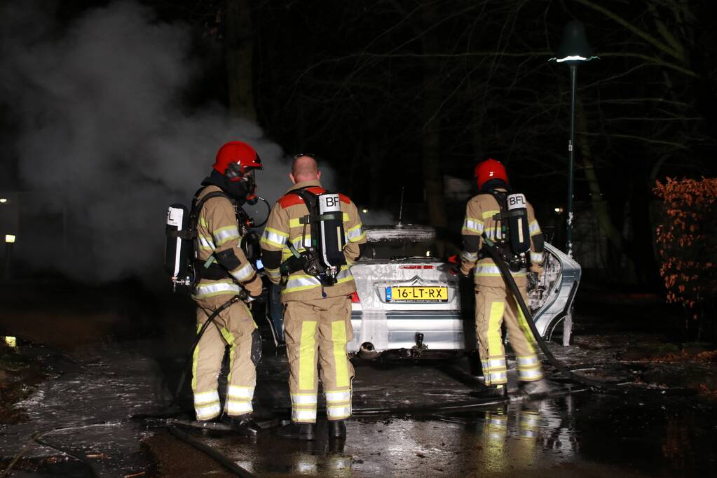 Auto fikt uit op vakantiepark De Eemhof