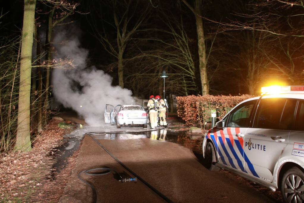 Auto fikt uit op vakantiepark De Eemhof
