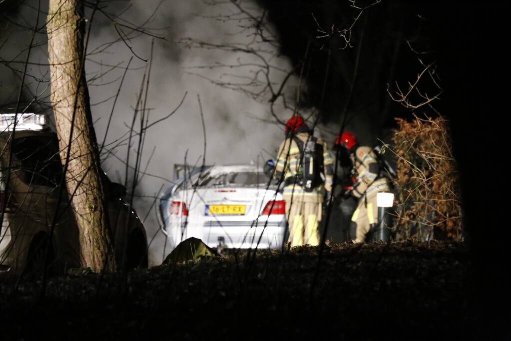 Auto fikt uit op vakantiepark De Eemhof