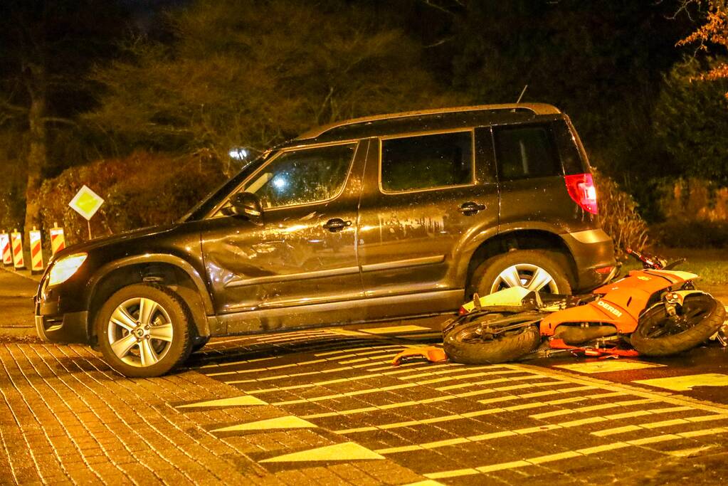 Motor total-loss na aanrijding met auto