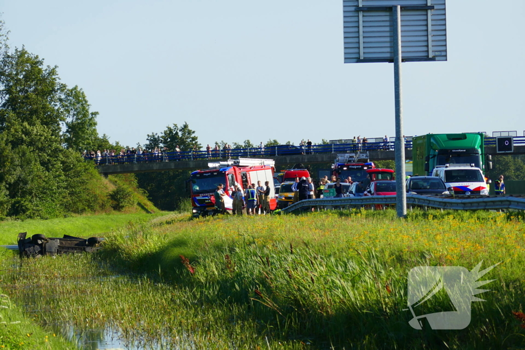 Meerdere slachtoffer bij auto te water