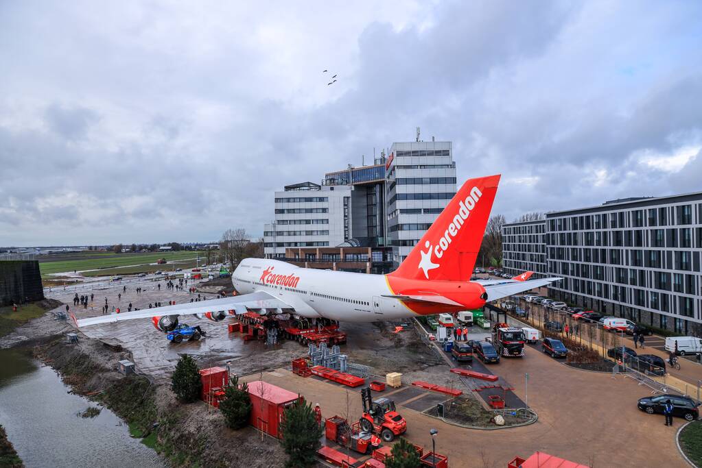 Corendon 747 staat op zijn plek (Badhoevedorp)