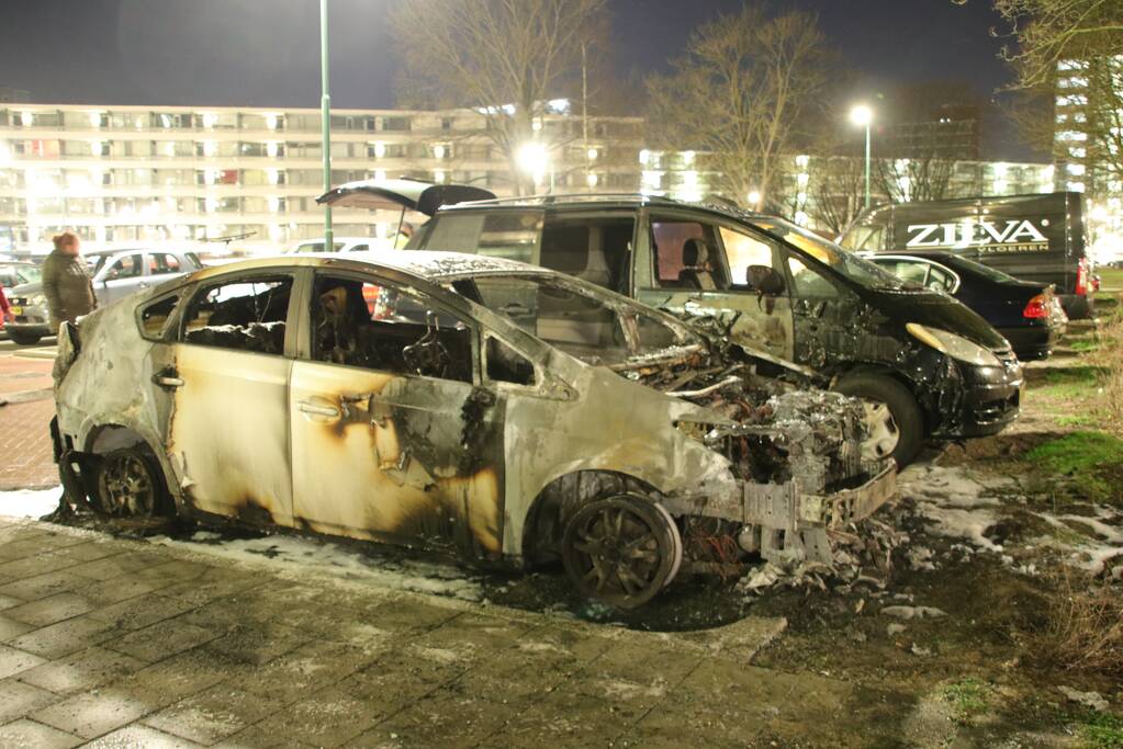 Auto verwoest door brand (Veenendaal)