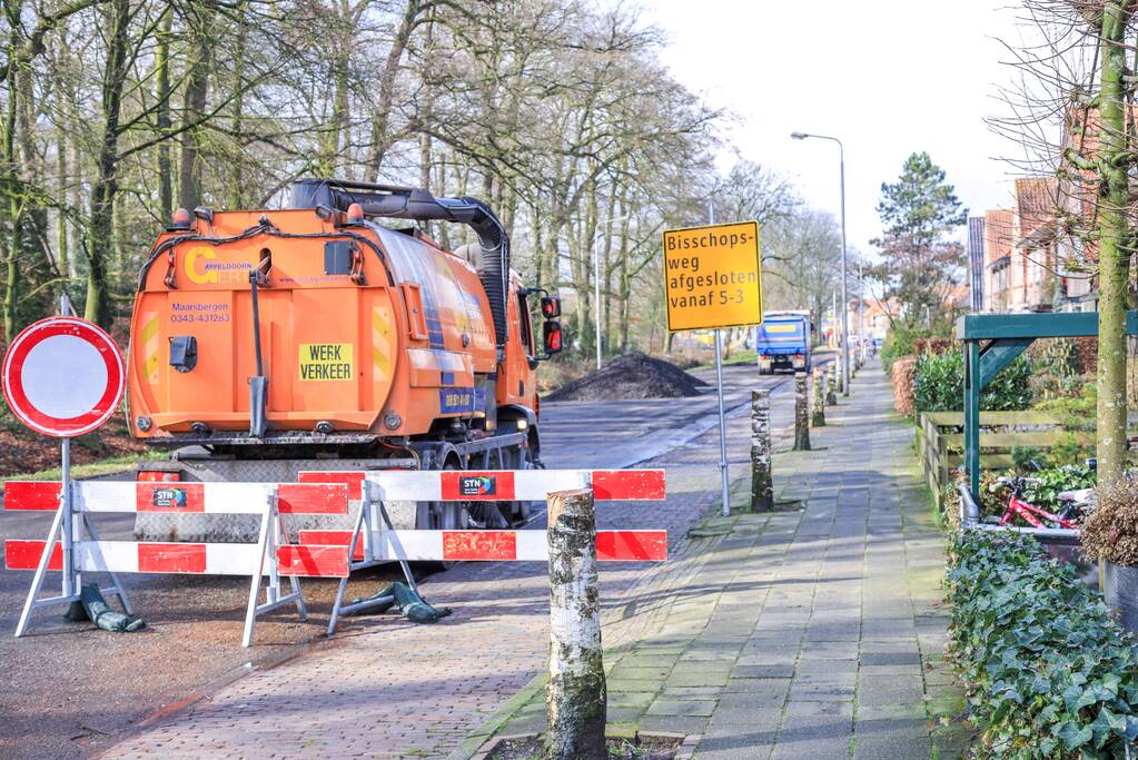 Bisschopsweg op de schop door werkzaamheden (Amersfoort)