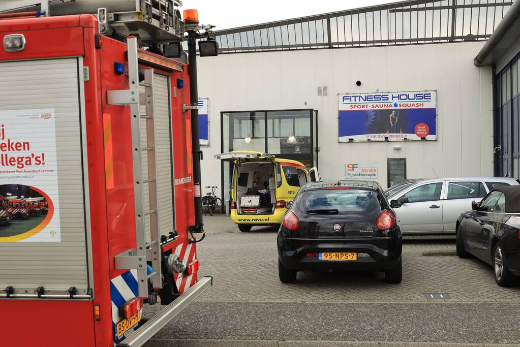 Persoon gewond in sportschool