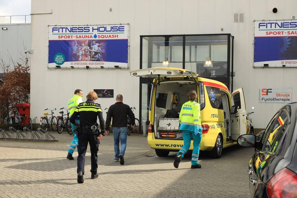 Persoon gewond in sportschool