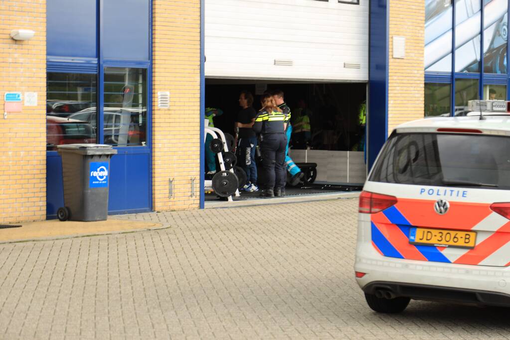 Persoon gewond in sportschool