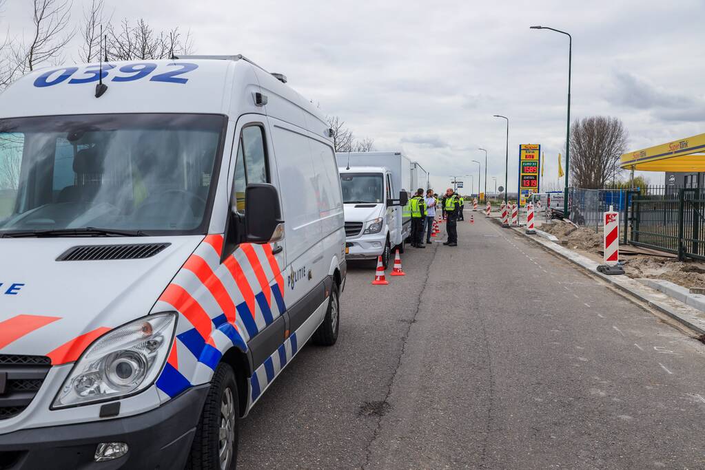 Verkeerscontrole combinatie-voertuigen