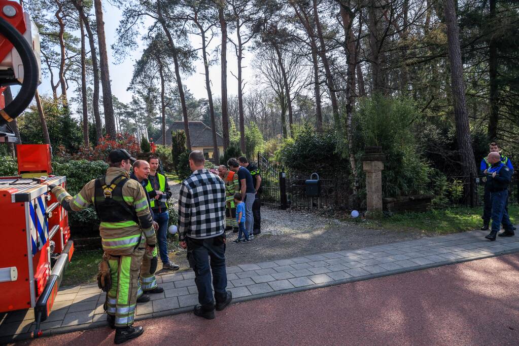 Brand op bovenverdieping villa