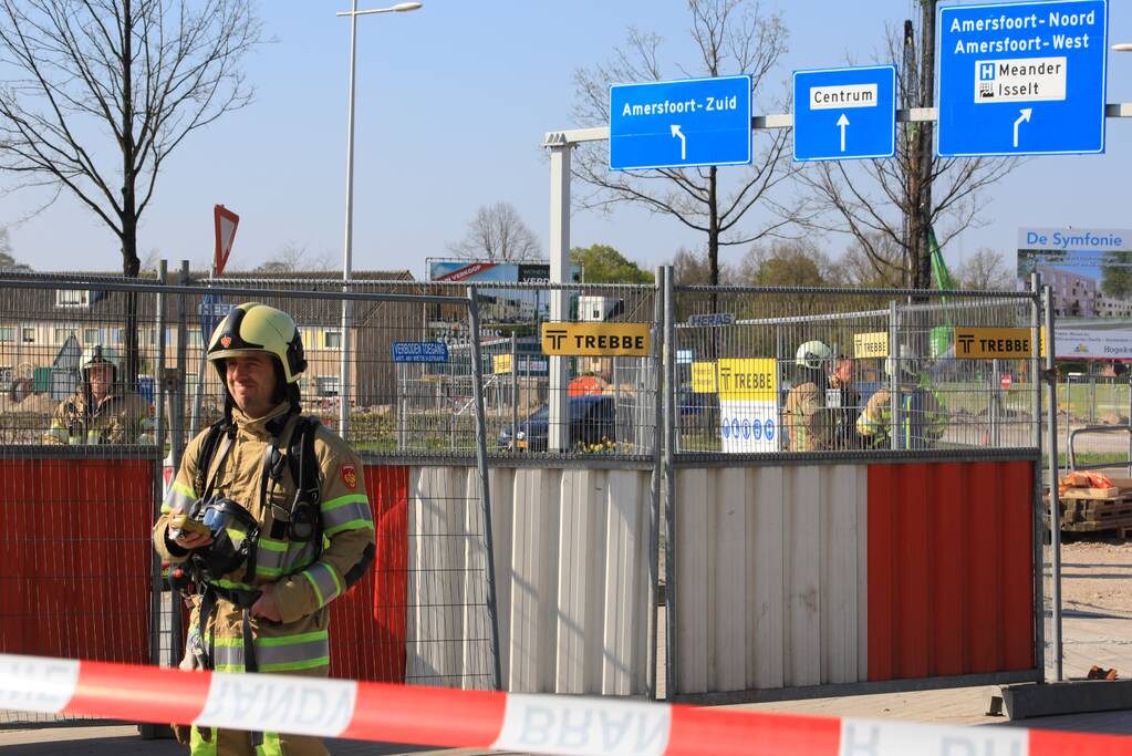 Gasleiding geraakt bij graafwerkzaamheden